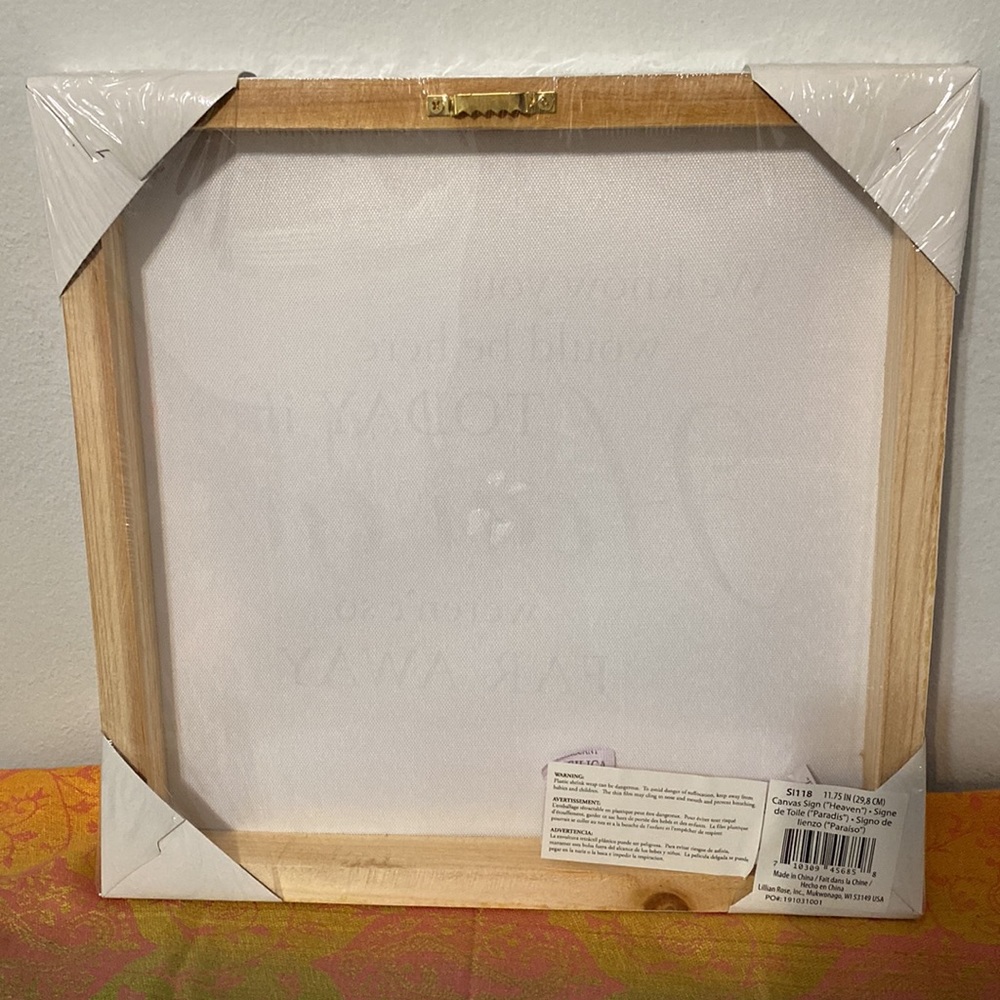 🍃Memorial Canvas in White and Gold lettering - Picture 2 of 2
